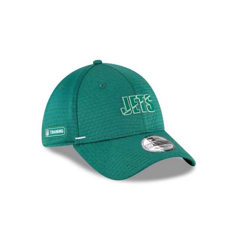 NFL New York Jets Official Summer Sideline 39Thirty Stretch Fit (ELE4952) - Green New Era Caps